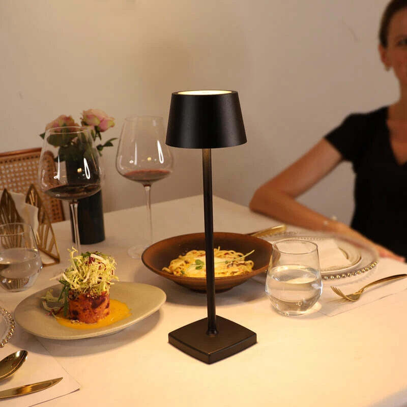 Lámparas de mesa táctiles para exteriores, modernas, recargables, inalámbricas, para dormitorio, restaurante, con puerto de carga USB