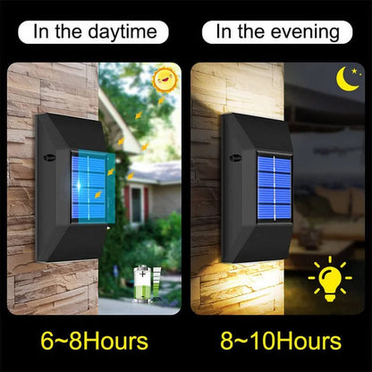 Lámpara de pared solar impermeable para exteriores