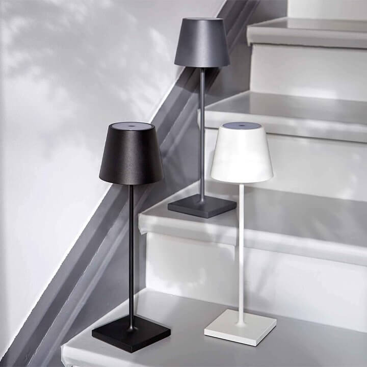 Lámparas de mesa táctiles para exteriores, modernas, recargables, inalámbricas, para dormitorio, restaurante, con puerto de carga USB
